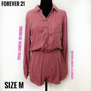 elastic waist long sleeve with 3 pockets